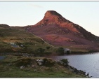 The Cregennan Lakes at sunset